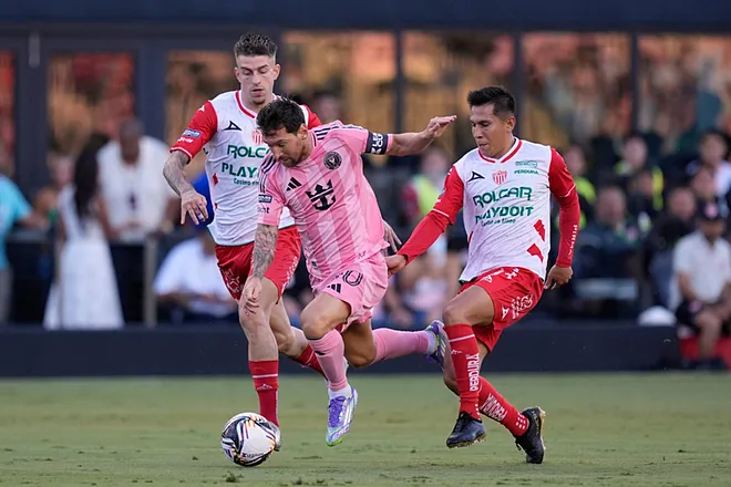 Lionel Messi Injury Update: What Happened and What's Next for Inter Miami 5 Inter Miami forward Lionel Messi, center, charges through Necaxa forward Raul Sanchez, left, and midfielder Jose Rodriguez